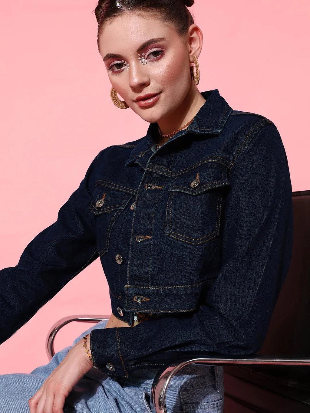 Women Crop Denim Jacket – Trendy Short-Length Everyday Layer for Pakistani Street Style | HB INDUSTRIES