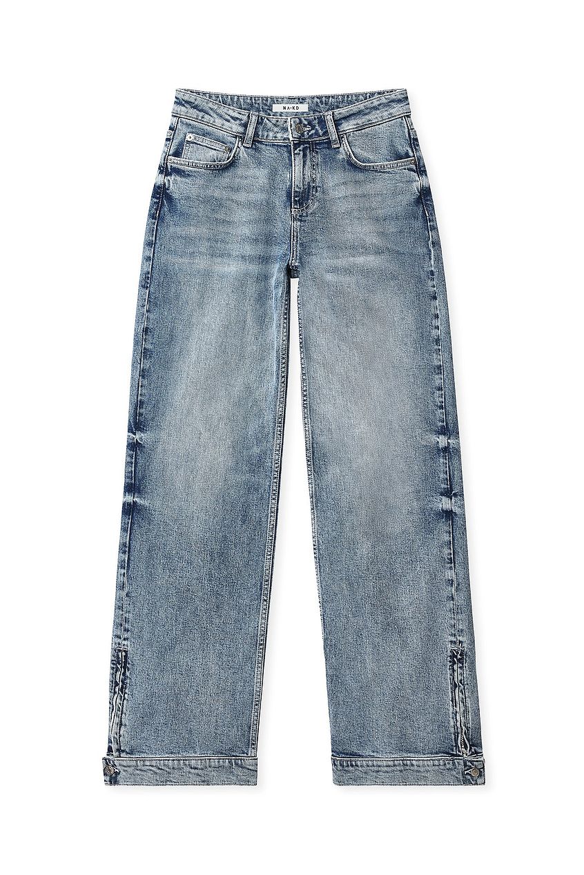 Slit Detail Denim – Trendy High-Rise Jeans with Front/Side Slits for Pakistan | DOCACCA