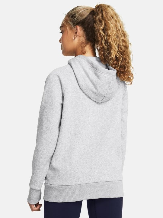 Printed Rival Fleece Wordmark Gray Hoodie — Cozy Fleece Pullover with Wordmark Print & Kangaroo Pocket | HB INDUSTRIES Pakistan