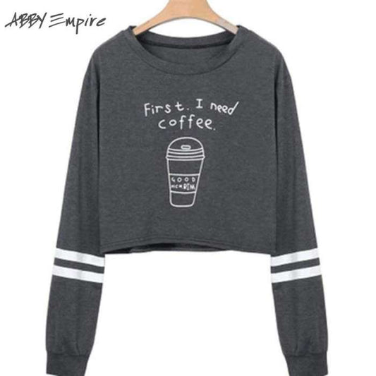 Ace Fleece Cotton Printed Crop sweatshirt For Womens