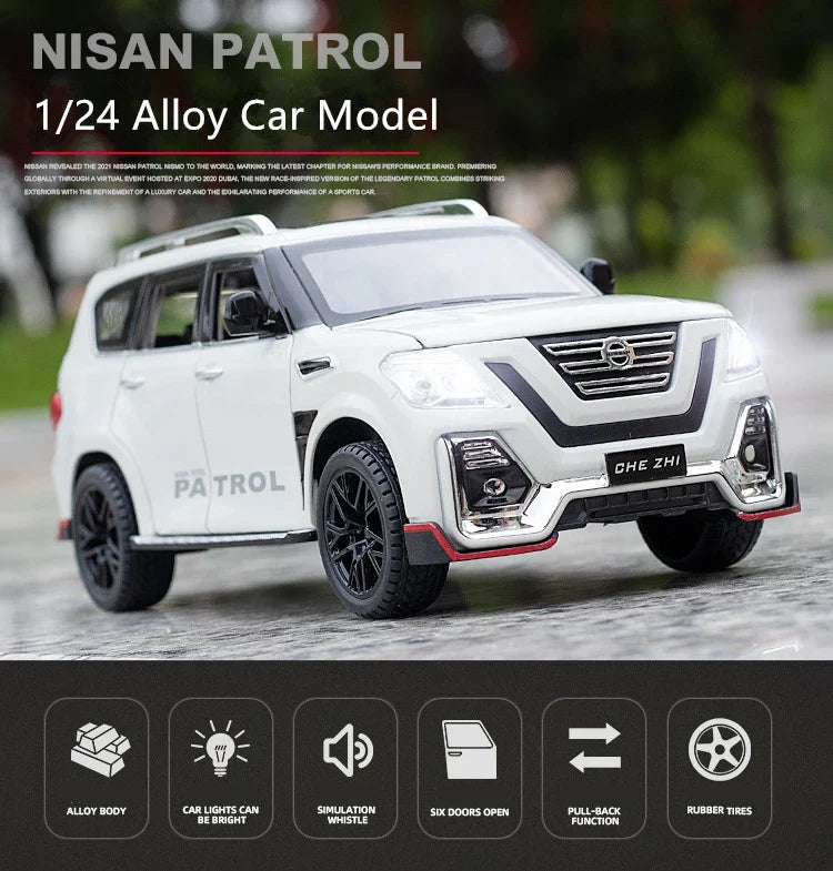 1:24 Nissan Patrol Alloy Car Model Diecasts Metal Toy | Showpiece Car