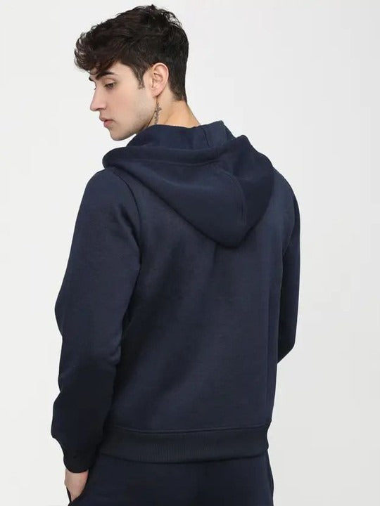 Men Cotton Zipper Hoodie – Solid Full Sleeves Winter Wear in Pakistan