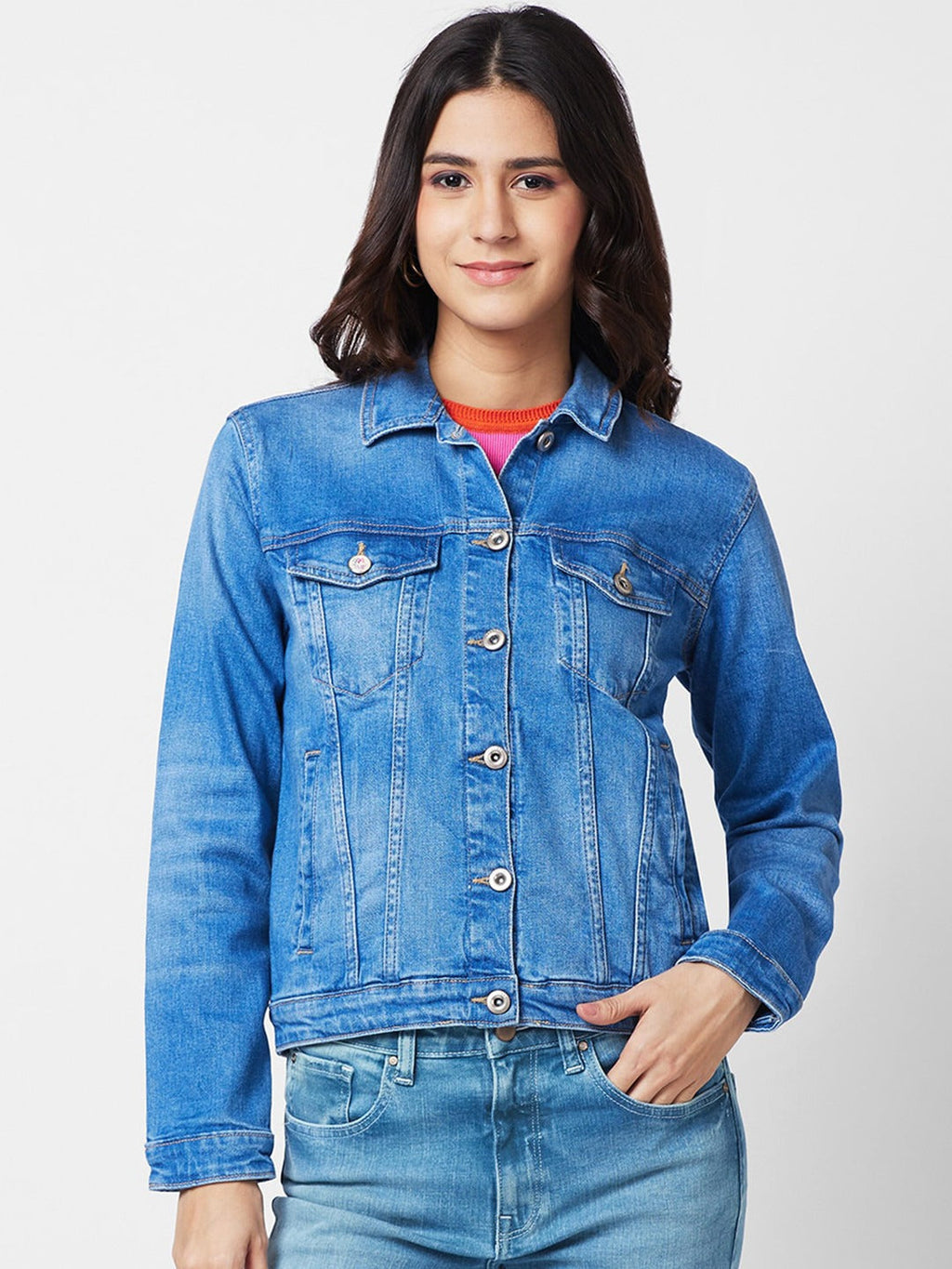 Washed Cotton Denim Jacket for Women – Stylish, Breathable Everyday Layer in Pakistan | HB INDUSTRIES