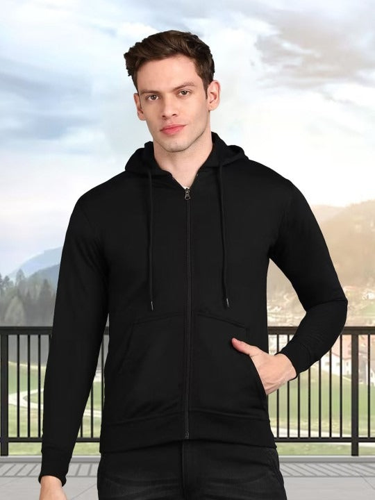 Men Hooded Front-Open Sweatshirt – Casual Cotton Zip Hoodie for Everyday Wear in Pakistan | DOCACCA