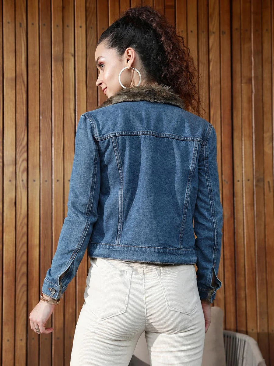 Men Fur Lined Denim Jacket for Winter in Pakistan – Warm, Stylish Outerwear | HB INDUSTRIES