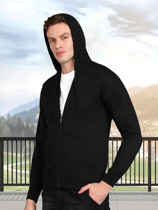 Men Hooded Front-Open Sweatshirt – Casual Cotton Zip Hoodie for Everyday Wear in Pakistan | DOCACCA