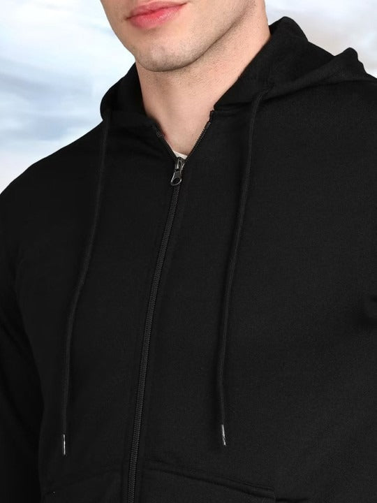 Men Hooded Front-Open Sweatshirt – Casual Cotton Zip Hoodie for Everyday Wear in Pakistan | DOCACCA