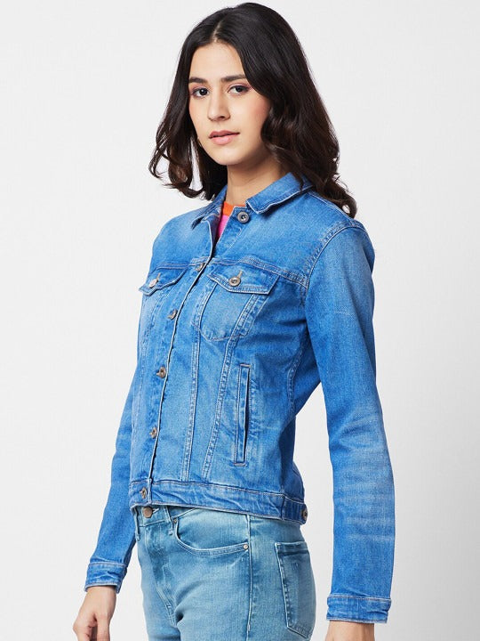 Washed Cotton Denim Jacket for Women – Stylish, Breathable Everyday Layer in Pakistan | HB INDUSTRIES