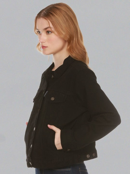 Women Lightweight Crop Outdoor Denim Jacket – Breathable Packable Layer for Pakistan | DOCACCA