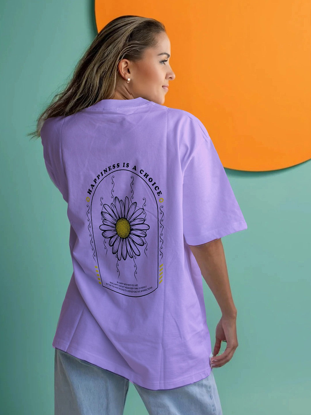 Women Printed Graphic Oversize Cotton T-Shirt Pakistan