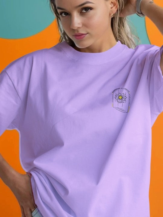 Women Printed Graphic Oversize Cotton T-Shirt Pakistan