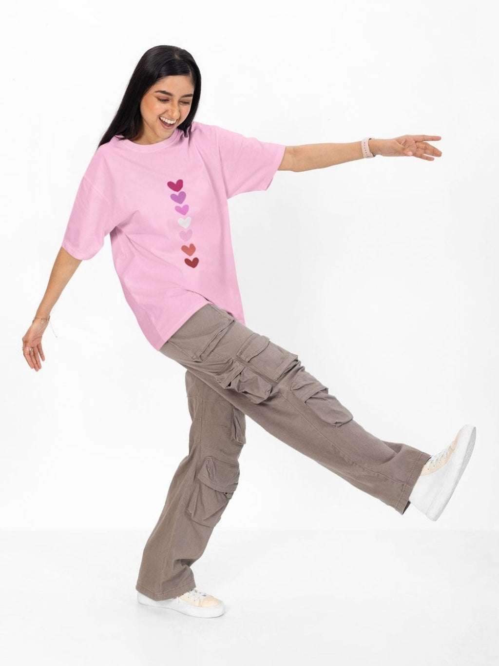 Women Graphic Printed Oversized Cotton T-Shirt Pakistan