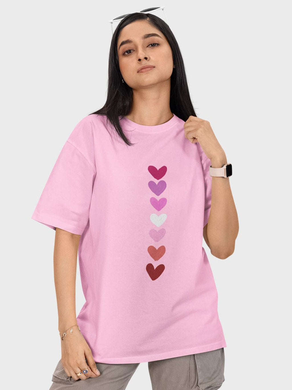 Women Graphic Printed Oversized Cotton T-Shirt Pakistan