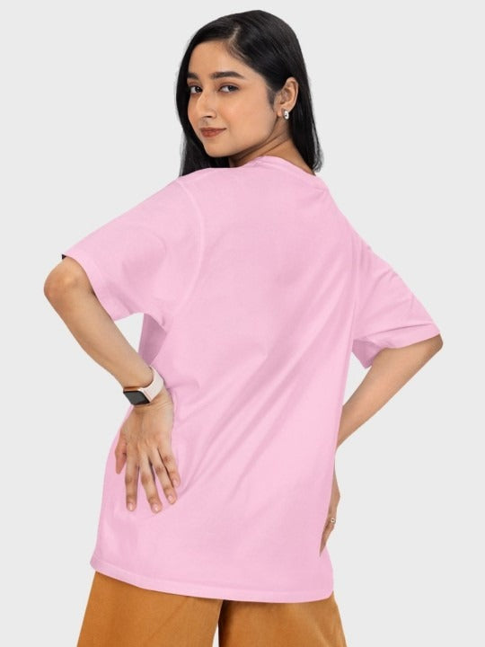 Women Graphic Printed Oversized Cotton T-Shirt Pakistan