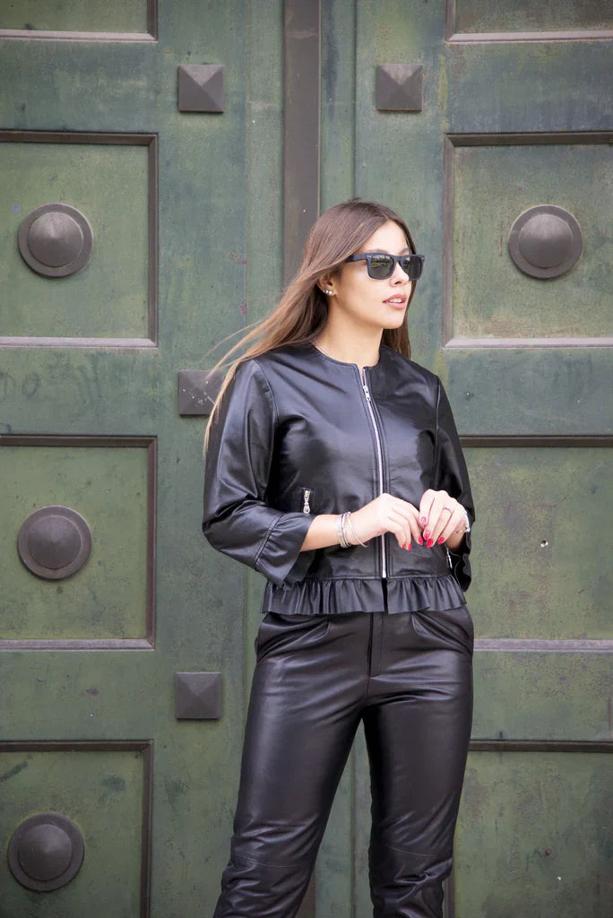 Black Felicitas Women Leather Jacket