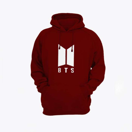 Ace Maroon BTS Fleece Cotton Hoodie For womens