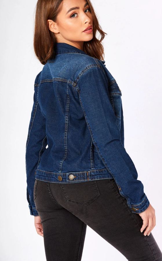 Women Dark Blue Solid Jacket