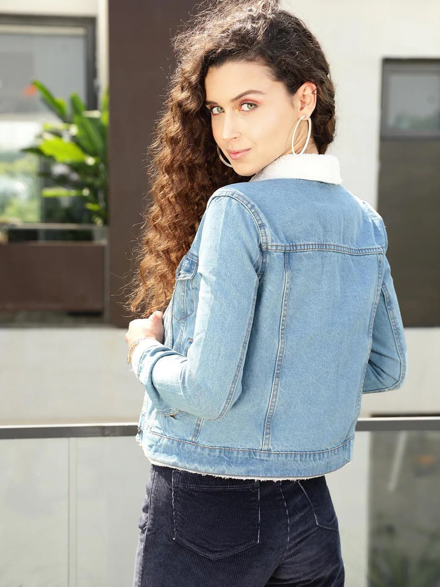 Men Fur Denim Jacket for Winter in Pakistan – Warm & Trendy Outerwear | HB INDUSTRIES