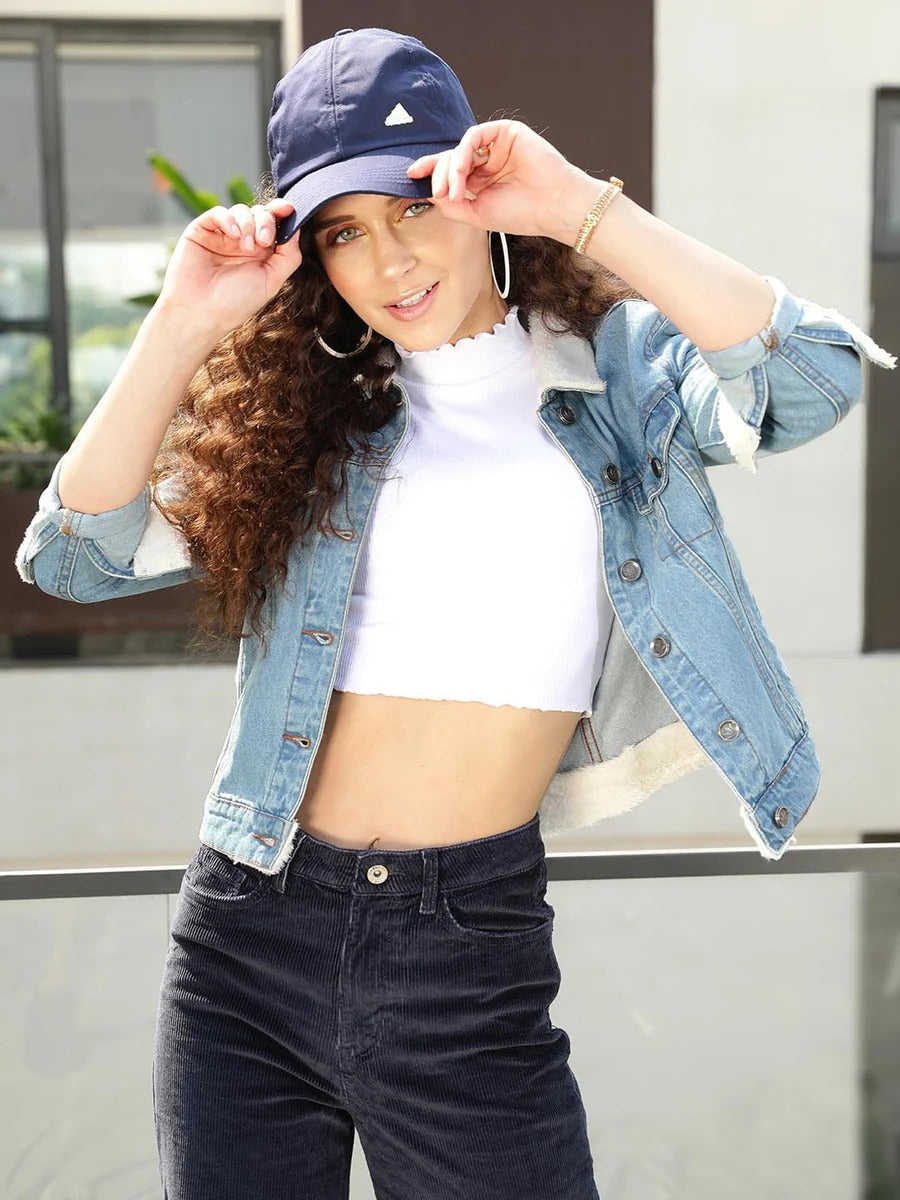 Men Fur Denim Jacket for Winter in Pakistan – Warm & Trendy Outerwear | HB INDUSTRIES