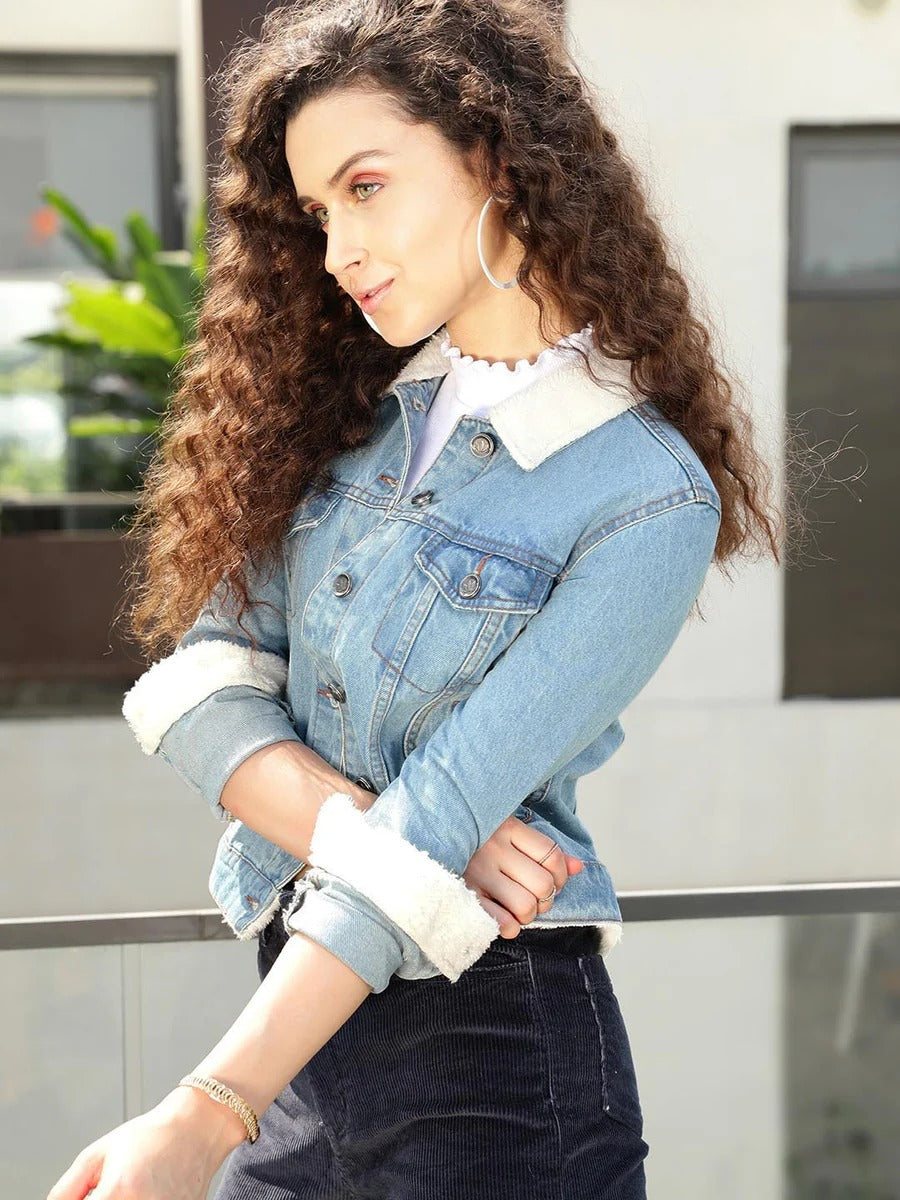 Men Fur Denim Jacket for Winter in Pakistan – Warm & Trendy Outerwear | HB INDUSTRIES