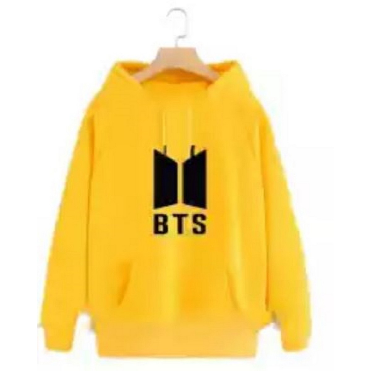 Yellow BTS Hoodie Hoody Pull Over Fleece All Color and Size Availables For Mens For Boys