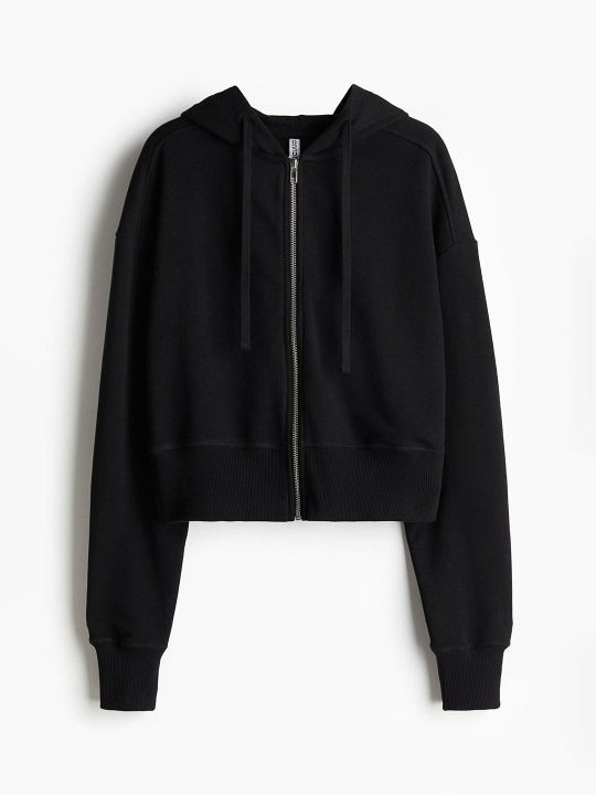 Short Zip-Through Hoodie for Women – Cropped Lightweight Zip-Up Hoodie, Breathable & Travel-Ready | HB INDUSTRIES
