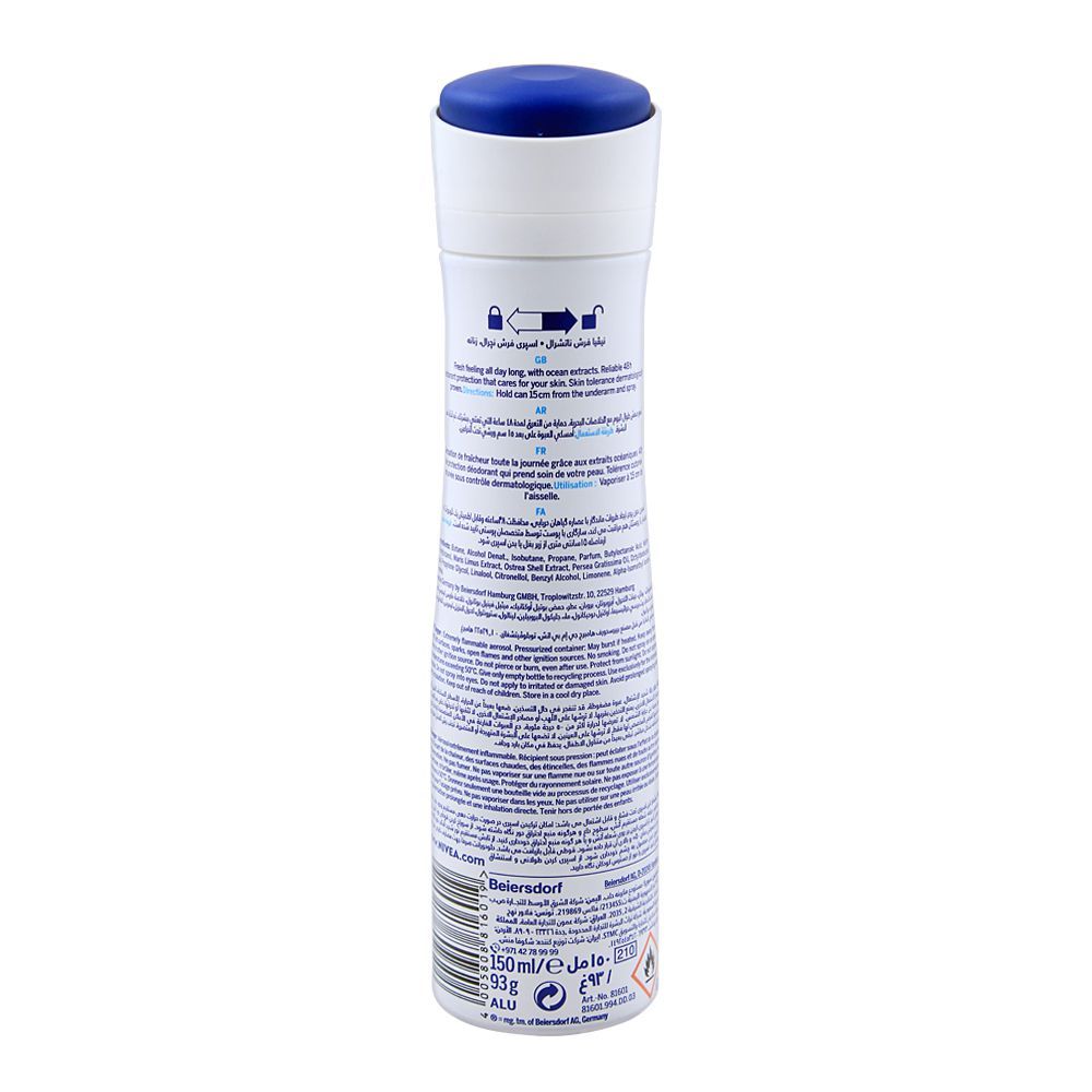 Nivea 48H Fresh Natural Quick Dry Deodorant Spray 150ml
