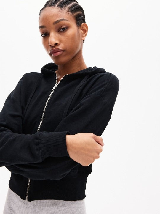 Short Zip-Through Hoodie for Women – Cropped Lightweight Zip-Up Hoodie, Breathable & Travel-Ready | HB INDUSTRIES