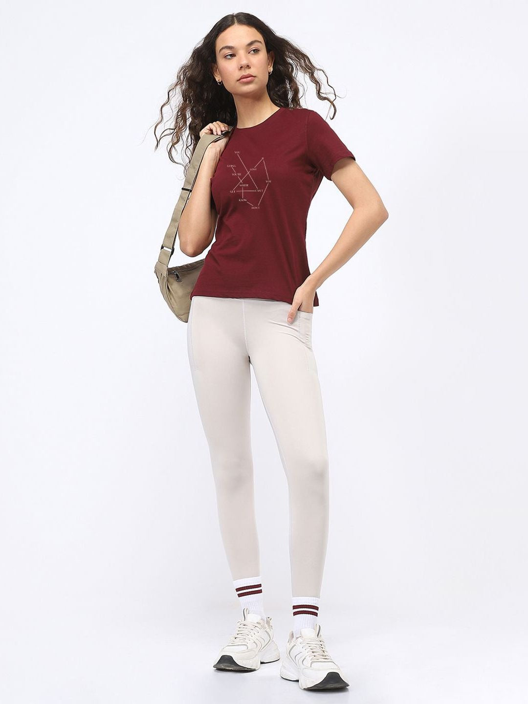 Women Typography Printed Short Sleeve Cotton T-Shirt Online Pakistan