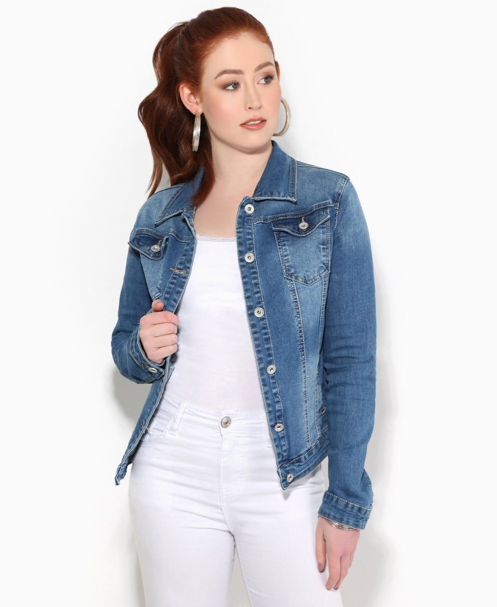 Women Blue Solid Jacket