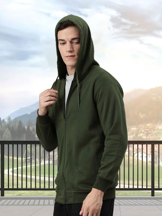 Men Hooded Front-Open Sweatshirt – Stylish Zip-Up Hoodies for Men in Pakistan | DOCACCA