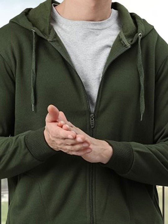 Men Hooded Front-Open Sweatshirt – Stylish Zip-Up Hoodies for Men in Pakistan | DOCACCA