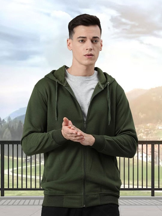 Men Hooded Front-Open Sweatshirt – Stylish Zip-Up Hoodies for Men in Pakistan | DOCACCA