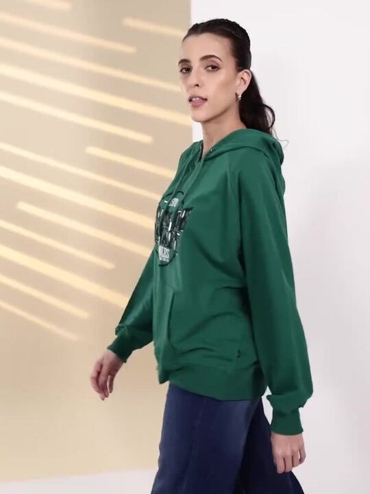 The Life Co. Embroidered Hooded Olive Green Hoodie for Women – Stylish Winter Wear in Pakistan | HB INDUSTRIES