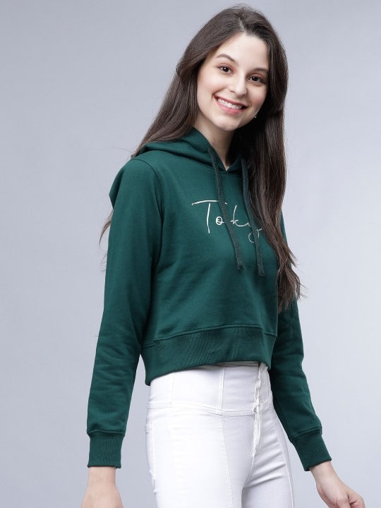 Women Green Printed Hooded Olive Green Hoodie – Stylish Winter Wear in Pakistan | HB INDUSTRIES