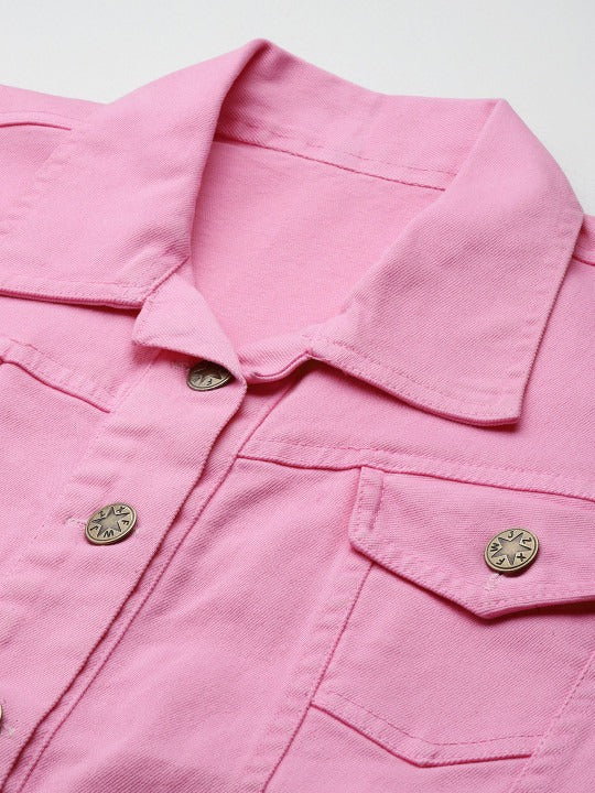 Women Crop Denim Jacket – Trendy Short Denim Layer for Everyday Pakistani Fashion | HB INDUSTRIES