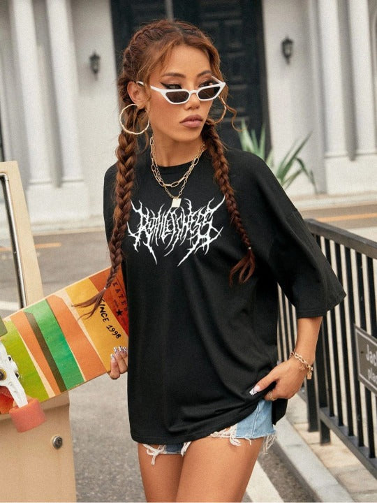 Women Printed Pocket Cotton T-Shirt Online Pakistan