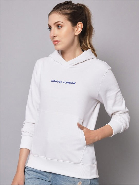 Women Hooded Fleece White Hoodie – Cozy Winter Wear in Pakistan | DOCACCA