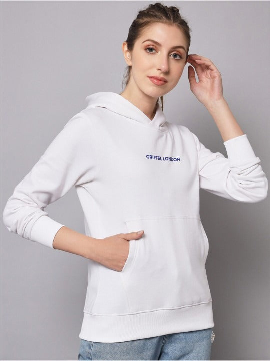 Women Hooded Fleece White Hoodie – Cozy Winter Wear in Pakistan | DOCACCA
