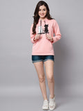Women Typography Printed Oversized Fit Longline Baby Pink Hoodie – Stylish Winter Hoodie for Girls in Pakistan | HB INDUSTRIES