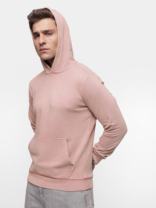 Men Solid Hooded Sweatshirt with Brand Logo – Stylish Cotton Pullover for Men in Pakistan | DOCACCA