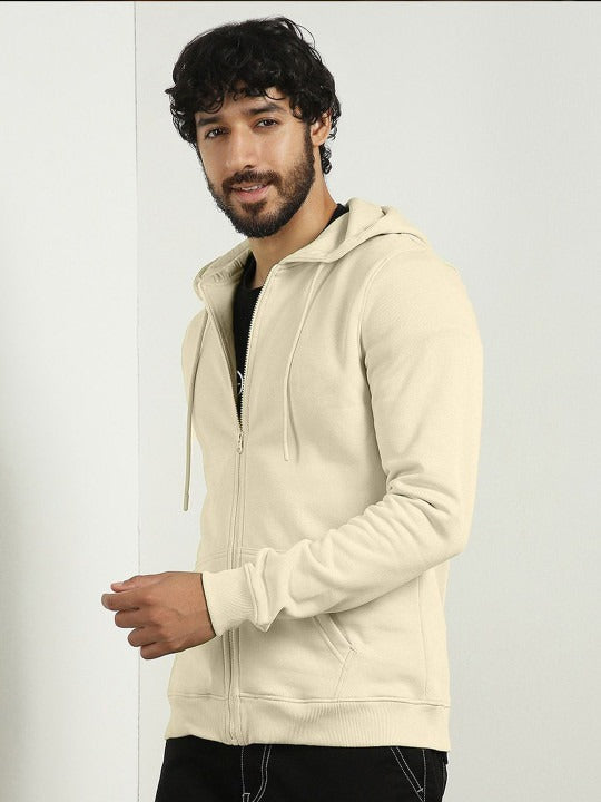 Men Hooded Zipper Front-Open Sweatshirt – Stylish Cotton Pullover for Men in Pakistan | DOCACCA