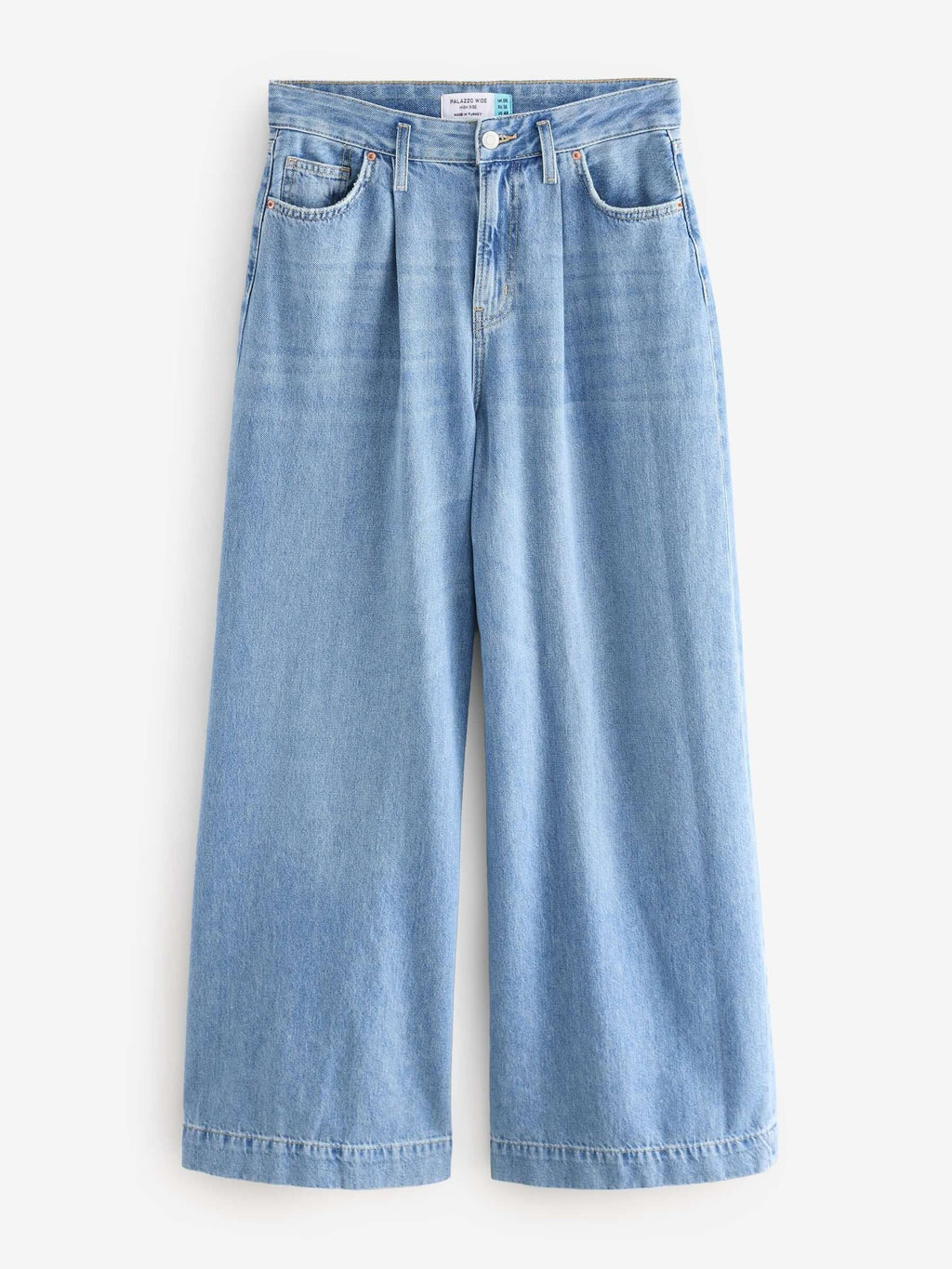 Women Mid Blue Palazzo Wide Leg 100% Cotton Jeans – Trendy Palazzo Denim for Pakistani Women | HB INDUSTRIES