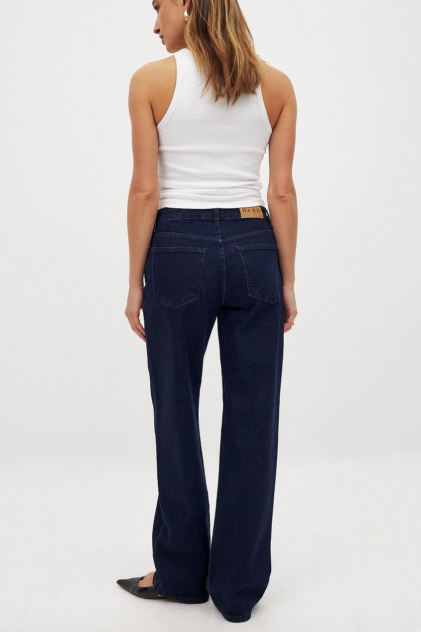 Women Mid Waist Slim Straight Denim – Slim Straight Mid-Rise Jeans for Pakistani Women | HB INDUSTRIES