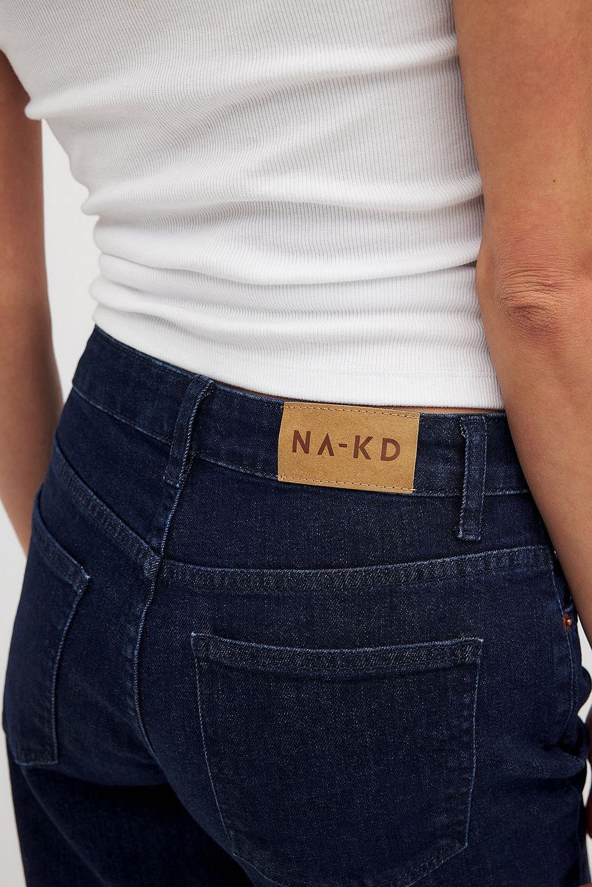 Women Mid Waist Slim Straight Denim – Slim Straight Mid-Rise Jeans for Pakistani Women | HB INDUSTRIES