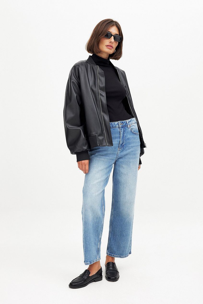 Women Straight High Waist Cropped Jeans – High-Rise Ankle Crop, Clean Straight Leg | HB INDUSTRIES