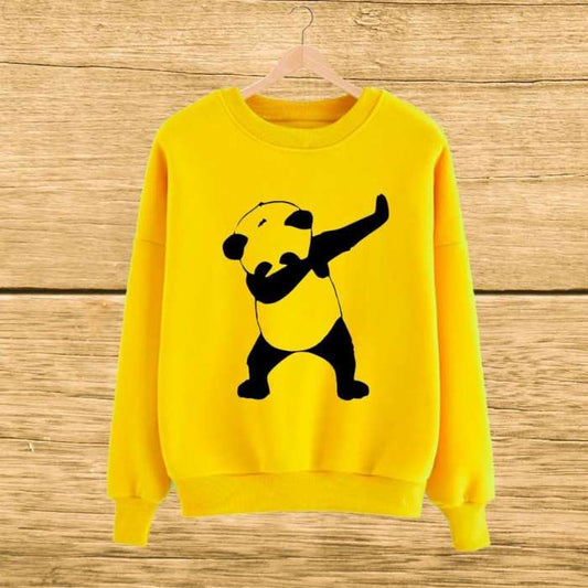 Yellow Panda Dab sweat shirt For and Women