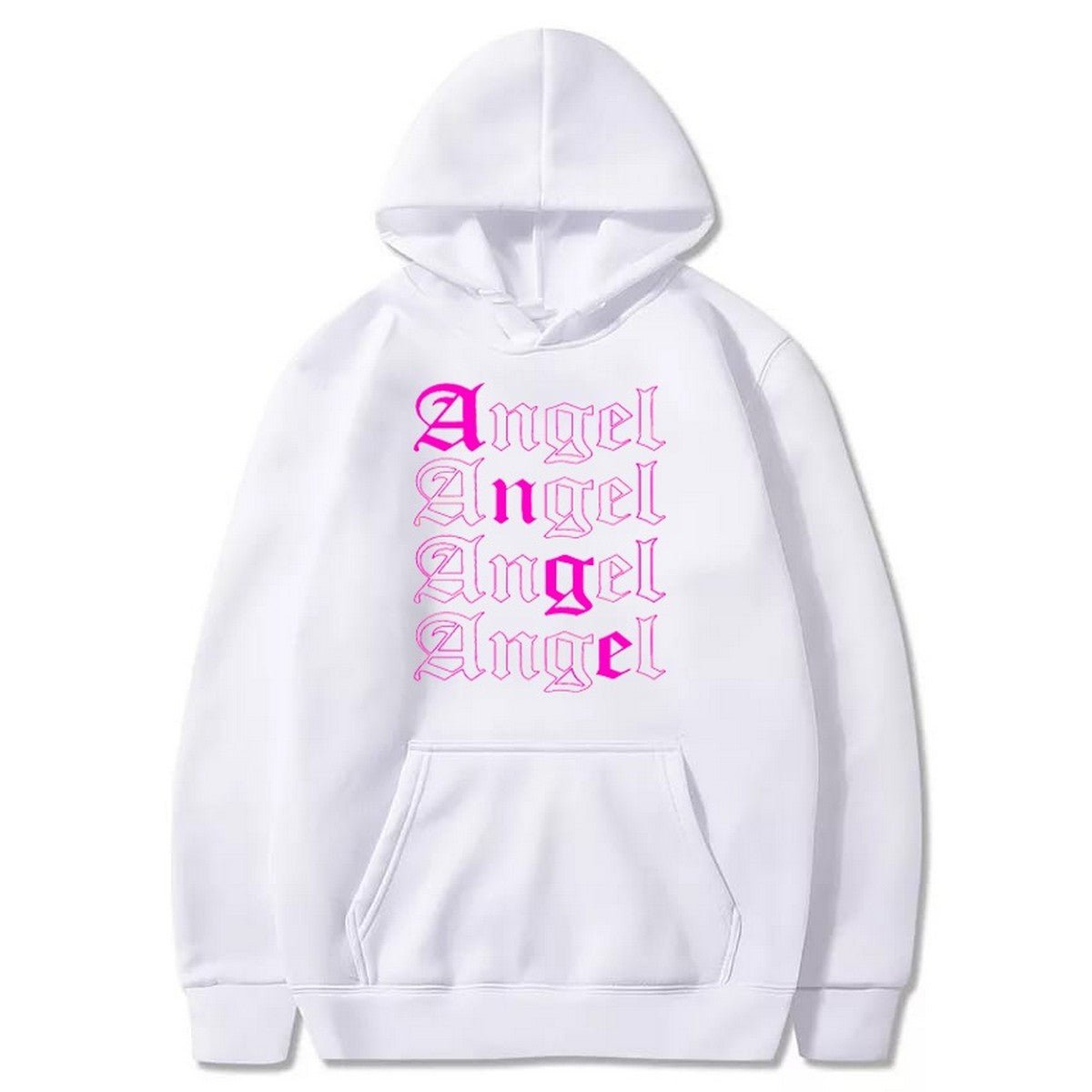 Angel Printed Fleece Full Sleeves Pull Over Hoodie For Men And Women - HB INDUSTRIES - Hoodie & Sweatshirt - 