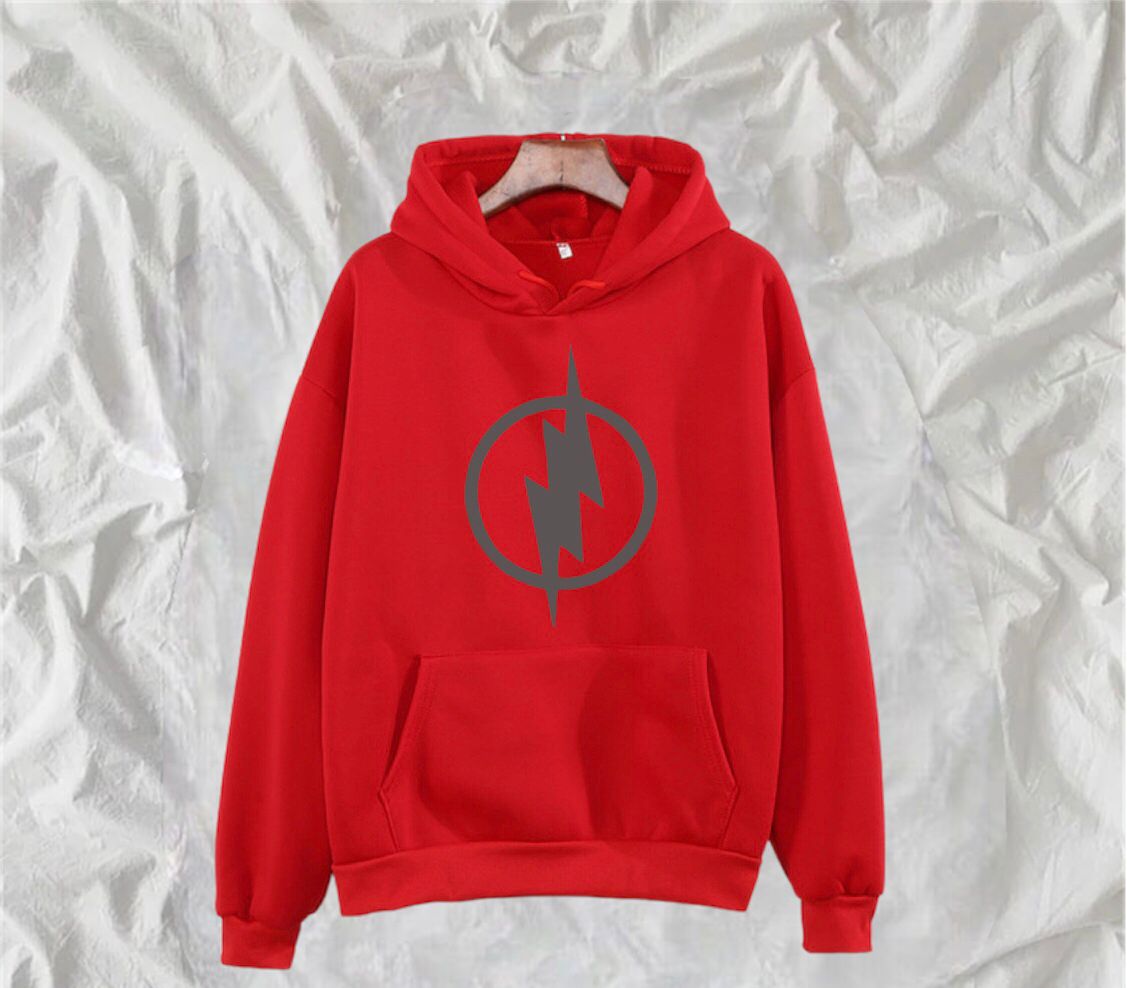 The Flash Printed Fleece Full Sleeves Pull Over Hoodie For Men