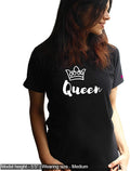 Queen T-Shirt Half Sleeve T-Shirt Round Neck T Shirt Top for